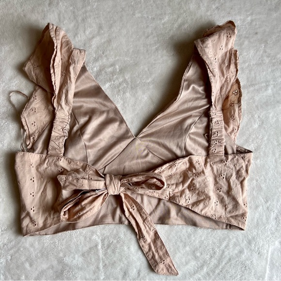 Super cropped Jayona dress top, tan color, size medium - Picture 2 of 3